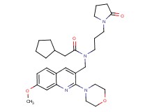 2-cyclopentyl-N-{[7-methoxy-2-(4-morpholinyl)-3-quinolinyl]methyl}-N-[3-(2-oxo-1-pyrrolidinyl)propyl]acetamide