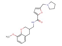 N-[(8-methoxy-3,4-dihydro-2H-chromen-3-yl)methyl]-5-(pyrrolidin-1-ylmethyl)-2-furamide