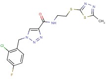 1-(2-chloro-4-fluorobenzyl)-N-{2-[(5-methyl-1,3,4-thiadiazol-2-yl)thio]ethyl}-1H-1,2,3-triazole-4-carboxamide
