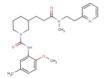 N-(2-methoxy-5-methylphenyl)-3-(3-{methyl[2-(2-pyridinyl)ethyl]amino}-3-oxopropyl)-1-piperidinecarboxamide