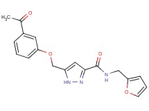 5-[(3-acetylphenoxy)methyl]-N-(2-furylmethyl)-1H-pyrazole-3-carboxamide