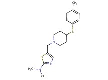N,N-dimethyl-5-({4-[(4-methylphenyl)thio]-1-piperidinyl}methyl)-1,3-thiazol-2-amine