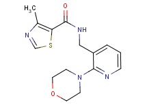 4-methyl-N-{[2-(4-morpholinyl)-3-pyridinyl]methyl}-1,3-thiazole-5-carboxamide