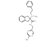 2-[methyl(2-phenylethyl)amino]-N-[(5-methyl-2-pyrazinyl)methyl]-2-indanecarboxamide