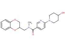 N-(2,3-dihydro-1,4-benzodioxin-2-ylmethyl)-6-(4-hydroxypiperidin-1-yl)-N-methylnicotinamide