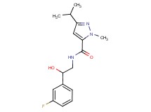 N-[2-(3-fluorophenyl)-2-hydroxyethyl]-3-isopropyl-1-methyl-1H-pyrazole-5-carboxamide