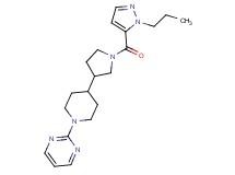 2-(4-{1-[(1-propyl-1H-pyrazol-5-yl)carbonyl]-3-pyrrolidinyl}-1-piperidinyl)pyrimidine