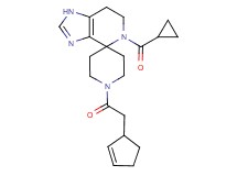 1'-(cyclopent-2-en-1-ylacetyl)-5-(cyclopropylcarbonyl)-1,5,6,7-tetrahydrospiro[imidazo[4,5-c]pyridine-4,4'-piperidine]