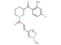 (4-chloro-2-methylphenyl){1-[(2E)-3-(1-methyl-1H-pyrazol-4-yl)-2-propenoyl]-3-piperidinyl}methanone