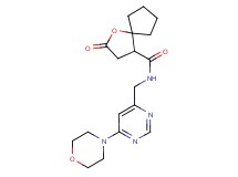 N-{[6-(4-morpholinyl)-4-pyrimidinyl]methyl}-2-oxo-1-oxaspiro[4.4]nonane-4-carboxamide