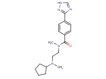 N-{2-[cyclopentyl(methyl)amino]ethyl}-N-methyl-4-(1H-1,2,4-triazol-3-yl)benzamide