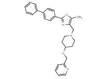 2-{[(1-{[2-(4-biphenylyl)-5-methyl-1,3-oxazol-4-yl]methyl}-4-piperidinyl)oxy]methyl}pyridine