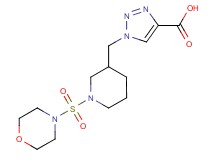 1-{[1-(morpholin-4-ylsulfonyl)piperidin-3-yl]methyl}-1H-1,2,3-triazole-4-carboxylic acid
