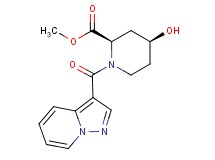 methyl (2R*,4S*)-4-hydroxy-1-(pyrazolo[1,5-a]pyridin-3-ylcarbonyl)piperidine-2-carboxylate