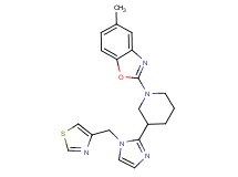 5-methyl-2-{3-[1-(1,3-thiazol-4-ylmethyl)-1H-imidazol-2-yl]piperidin-1-yl}-1,3-benzoxazole