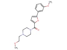 1-(2-methoxyethyl)-4-[5-(3-methoxyphenyl)-2-furoyl]piperazine