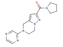 5-pyrazin-2-yl-2-(pyrrolidin-1-ylcarbonyl)-4,5,6,7-tetrahydropyrazolo[1,5-a]pyrazine