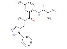 2-(isobutyrylamino)-N,5-dimethyl-N-[(5-phenyl-1H-pyrazol-4-yl)methyl]benzamide