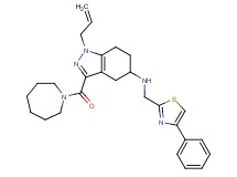 1-allyl-3-(1-azepanylcarbonyl)-N-[(4-phenyl-1,3-thiazol-2-yl)methyl]-4,5,6,7-tetrahydro-1H-indazol-5-amine
