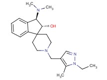 (2R*,3R*)-3-(dimethylamino)-1'-[(1-ethyl-5-methyl-1H-pyrazol-4-yl)methyl]-2,3-dihydrospiro[indene-1,4'-piperidin]-2-ol