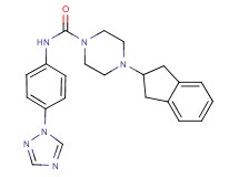 4-(2,3-dihydro-1H-inden-2-yl)-N-[4-(1H-1,2,4-triazol-1-yl)phenyl]piperazine-1-carboxamide
