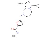 5-{[4-(cyclopropylmethyl)-3-isopropyl-1,4-diazepan-1-yl]methyl}-N-methyl-2-furamide