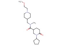 1-cyclopentyl-N-{[1-(2-methoxyethyl)-4-piperidinyl]methyl}-N-methyl-6-oxo-3-piperidinecarboxamide