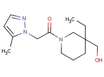 {3-ethyl-1-[(5-methyl-1H-pyrazol-1-yl)acetyl]-3-piperidinyl}methanol