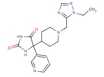 5-{1-[(1-ethyl-1H-1,2,4-triazol-5-yl)methyl]piperidin-4-yl}-5-pyridin-3-ylimidazolidine-2,4-dione
