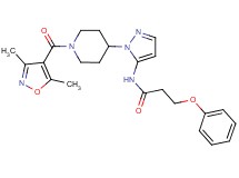 N-(1-{1-[(3,5-dimethyl-4-isoxazolyl)carbonyl]-4-piperidinyl}-1H-pyrazol-5-yl)-3-phenoxypropanamide