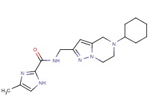 N-[(5-cyclohexyl-4,5,6,7-tetrahydropyrazolo[1,5-a]pyrazin-2-yl)methyl]-4-methyl-1H-imidazole-2-carboxamide