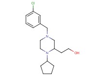 2-[4-(3-chlorobenzyl)-1-cyclopentyl-2-piperazinyl]ethanol