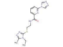 N-{2-[(4-ethyl-5-methyl-4H-1,2,4-triazol-3-yl)thio]ethyl}-6-(4H-1,2,4-triazol-4-yl)pyridine-2-carboxamide