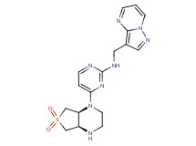4-[(4aR*,7aS*)-6,6-dioxidohexahydrothieno[3,4-b]pyrazin-1(2H)-yl]-N-(pyrazolo[1,5-a]pyrimidin-3-ylmethyl)pyrimidin-2-amine dihydrochloride