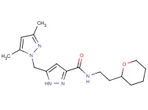5-[(3,5-dimethyl-1H-pyrazol-1-yl)methyl]-N-[2-(tetrahydro-2H-pyran-2-yl)ethyl]-1H-pyrazole-3-carboxamide