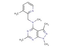N,1,3,6-tetramethyl-N-[(3-methyl-2-pyridinyl)methyl]-1H-pyrazolo[3,4-d]pyrimidin-4-amine