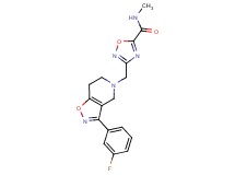 3-{[3-(3-fluorophenyl)-6,7-dihydroisoxazolo[4,5-c]pyridin-5(4H)-yl]methyl}-N-methyl-1,2,4-oxadiazole-5-carboxamide