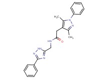 2-(3,5-dimethyl-1-phenyl-1H-pyrazol-4-yl)-N-[(3-phenyl-1H-1,2,4-triazol-5-yl)methyl]acetamide