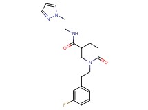 1-[2-(3-fluorophenyl)ethyl]-6-oxo-N-[2-(1H-pyrazol-1-yl)ethyl]-3-piperidinecarboxamide