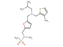 N-{[5-({isobutyl[(3-methyl-2-thienyl)methyl]amino}methyl)-2-furyl]methyl}-N-methylmethanesulfonamide