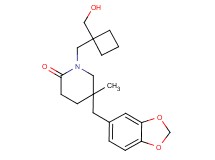 5-(1,3-benzodioxol-5-ylmethyl)-1-{[1-(hydroxymethyl)cyclobutyl]methyl}-5-methylpiperidin-2-one