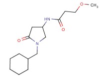 N-[1-(cyclohexylmethyl)-5-oxo-3-pyrrolidinyl]-3-methoxypropanamide