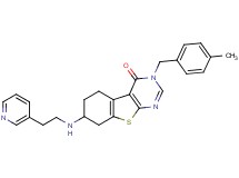 3-(4-methylbenzyl)-7-{[2-(3-pyridinyl)ethyl]amino}-5,6,7,8-tetrahydro[1]benzothieno[2,3-d]pyrimidin-4(3H)-one