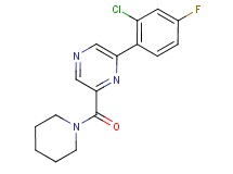 2-(2-chloro-4-fluorophenyl)-6-(piperidin-1-ylcarbonyl)pyrazine