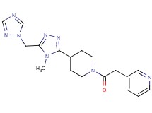 3-(2-{4-[4-methyl-5-(1H-1,2,4-triazol-1-ylmethyl)-4H-1,2,4-triazol-3-yl]piperidin-1-yl}-2-oxoethyl)pyridine