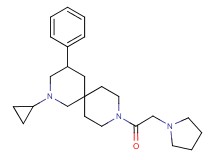 2-cyclopropyl-4-phenyl-9-(1-pyrrolidinylacetyl)-2,9-diazaspiro[5.5]undecane