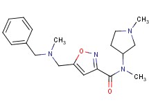 5-{[benzyl(methyl)amino]methyl}-N-methyl-N-(1-methylpyrrolidin-3-yl)isoxazole-3-carboxamide