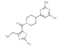 6-{1-[(2-amino-4-ethyl-1,3-thiazol-5-yl)carbonyl]-4-piperidinyl}-2-methyl-4-pyrimidinol