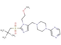 2-(4-{[2-[(2,2-dimethylpropyl)sulfonyl]-1-(2-methoxyethyl)-1H-imidazol-5-yl]methyl}-1-piperazinyl)pyrazine