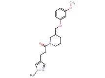 3-[(3-methoxyphenoxy)methyl]-1-[3-(1-methyl-1H-pyrazol-4-yl)propanoyl]piperidine